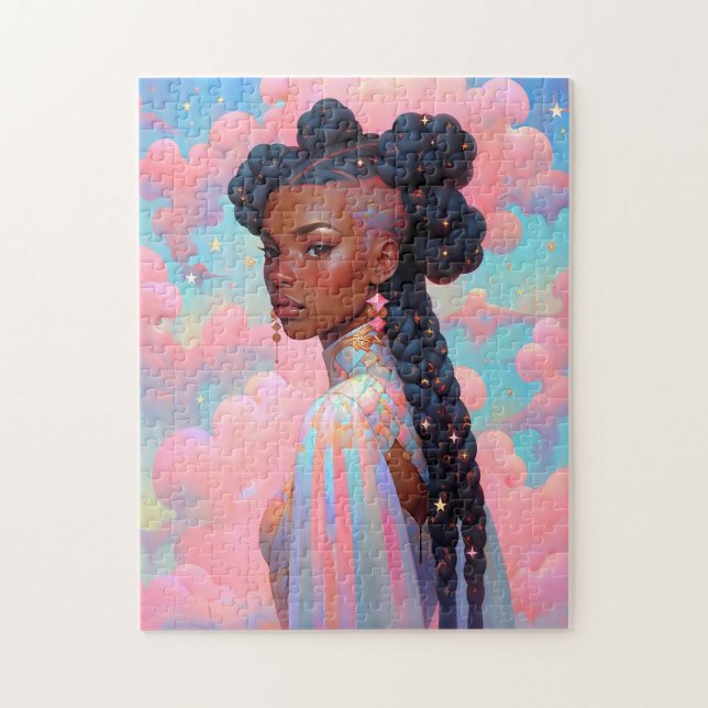 Puzzle La Dame Cosmique Art Imaginaire Africain Américain (Vertical)