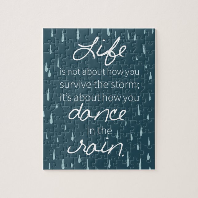 Puzzle La danse de l'affirmation dans la pluie Citations  (Vertical)