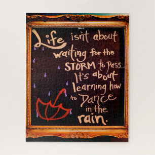 Puzzle La danse sous la pluie, la vie cite des expression