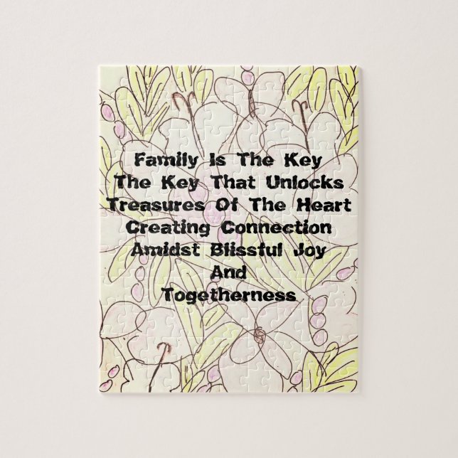 Puzzle La Famille Est La Clé (Vertical)