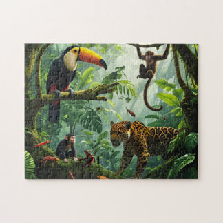 Puzzle La faune de la forêt pluviale
