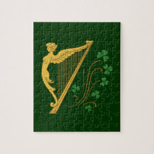 Puzzle La Fête de la Saint-Patrick Harpe d'Or et Trèfles