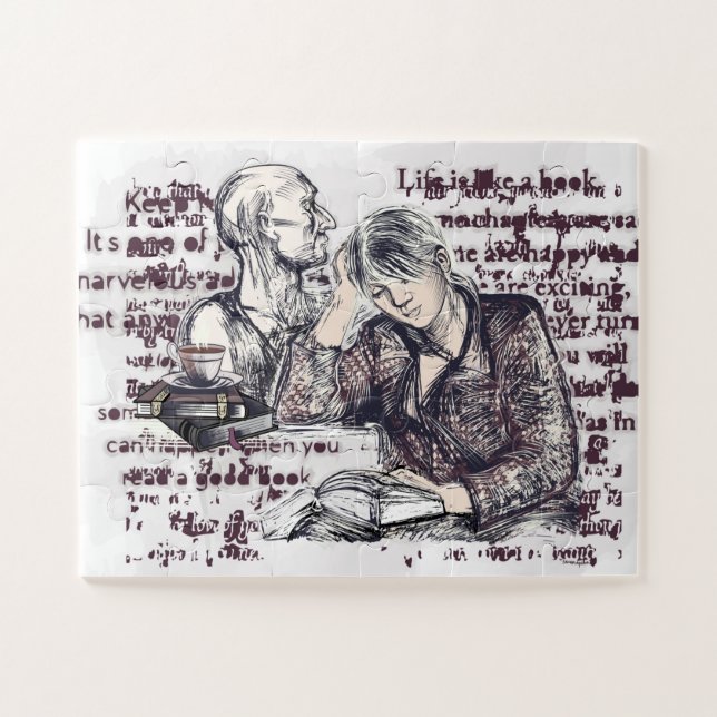 Puzzle La fille lisant un livre (Horizontal)