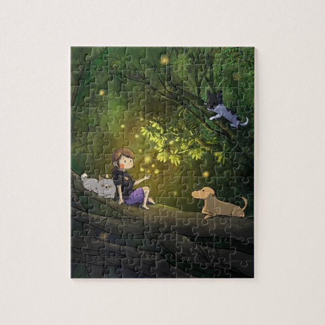 Puzzle La forêt de lucioles (Vertical)