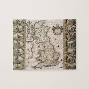 Puzzle La Grande-Bretagne comme elle a été divisée dan