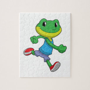 Puzzle La grenouille comme coureur à la course