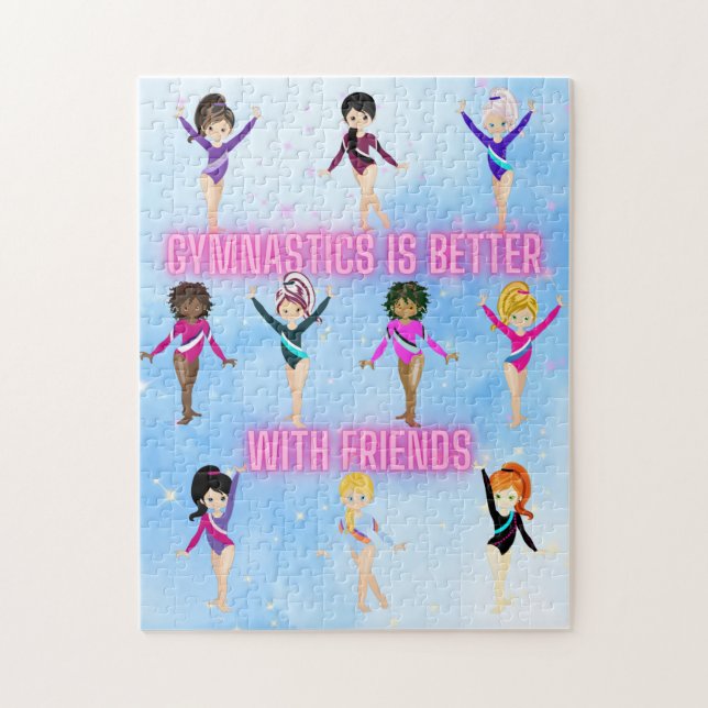 Puzzle La Gymnastique Est Mieux Avec Les Amis Cloud Spark (Vertical)