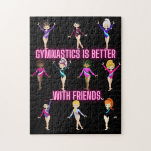 Puzzle La Gymnastique Est Mieux Avec Les Amis Équipe Gymn