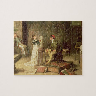 Puzzle La jeune sculpteuse (huile sur la toile)