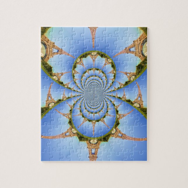 Puzzle La magie de Paris : Design de tour Eiffel géométri (Vertical)