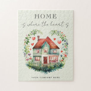 Puzzle La maison est là où le coeur réchauffe la maison