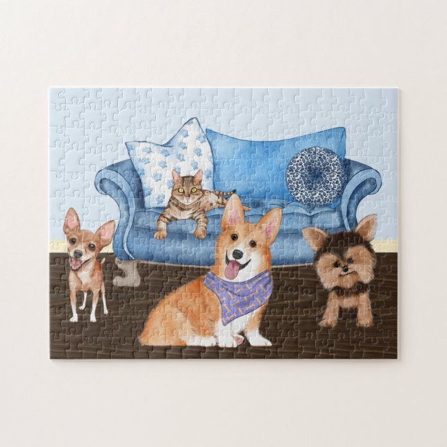 Puzzle La maison où sont les animaux (Horizontal)