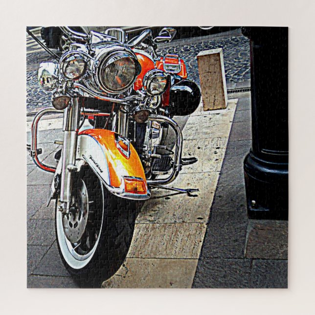 Puzzle La moto orange (Vertical)