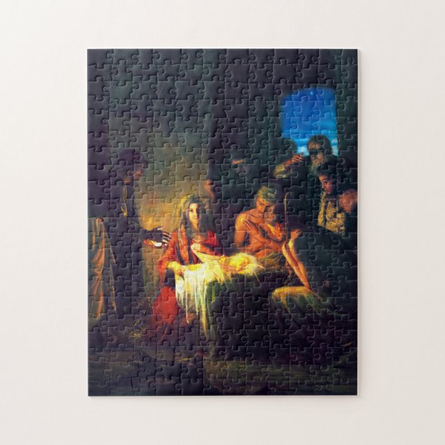 Puzzle La naissance de Jésus par Carl Bloch (Vertical)