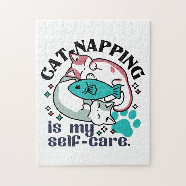 Puzzle La Nappage De Chats Est Mon Soin Personnel : Chats (Vertical)