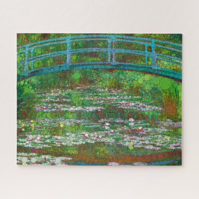 Puzzle La passerelle japonaise par After Claude Monet (Horizontal)