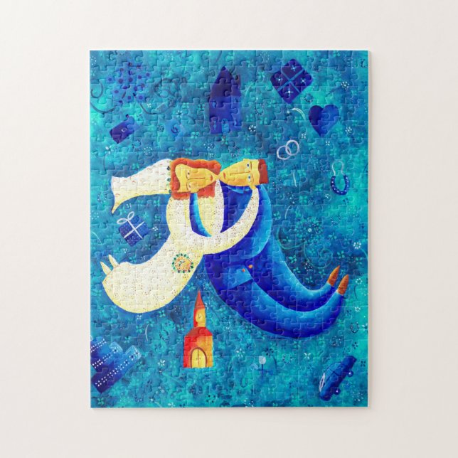 Puzzle La Peinture Mariage Art Contemporain (Vertical)