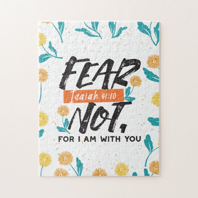 Puzzle La Peur Pas Isaïe Bible Verse Conception Inspirant (Vertical)