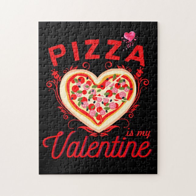 Puzzle La Pizza Est Ma Saint Valentin Funny Valentines Da (Vertical)