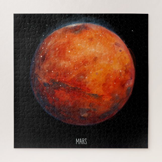 Puzzle La planète rouge : Aquarelle de Mars (Vertical)
