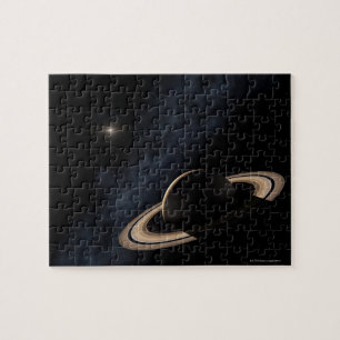 Puzzle La planète Saturne dans le système solaire, gros p