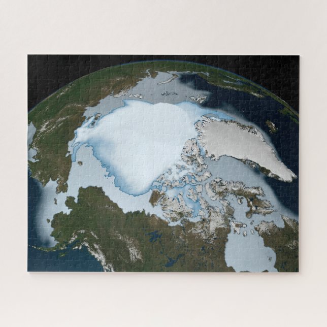Puzzle La Planète Terre Montre La Couverture De Glace De  (Horizontal)