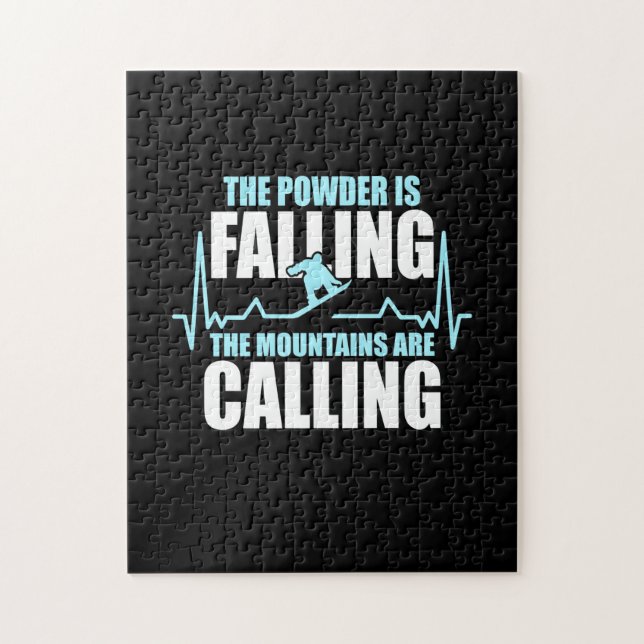 Puzzle La Poudre Tombe Le Snowboard (Vertical)