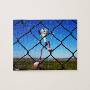 Puzzle La poupée de Fubby qui monte dans la clôture.