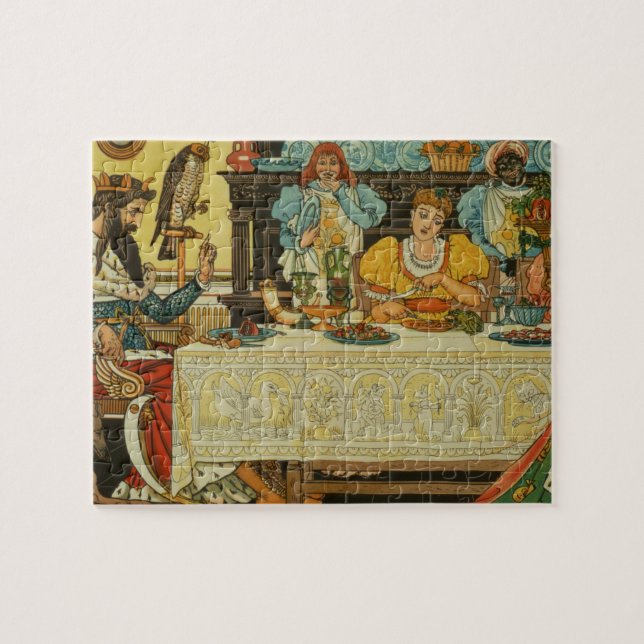 Puzzle La princesse Shares son dîner avec la grenouille, (Horizontal)