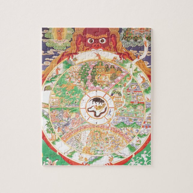 Puzzle La roue bouddhiste de la vie (Vertical)