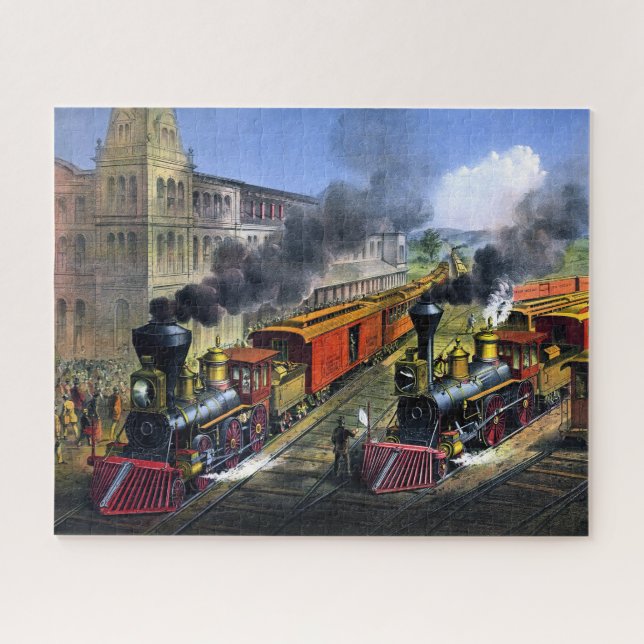 Puzzle La scène ferroviaire américaine quitte la jonction (Horizontal)