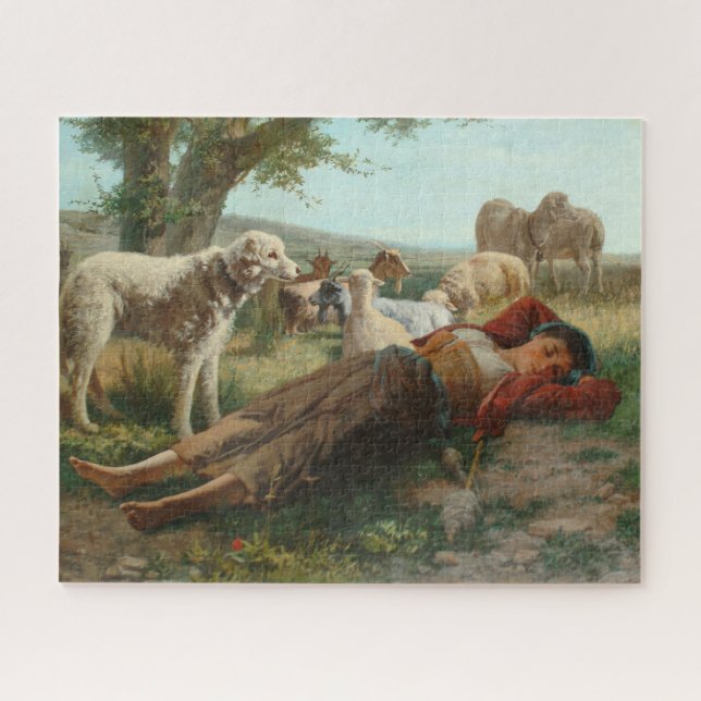 Puzzle La Siesta de la Goatherder Girl (par Carlo Ademoll (Horizontal)