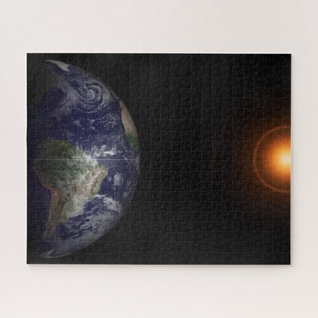 Puzzle La Terre À Son Équinoxe. (Horizontal)