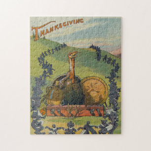 Puzzle La Turquie de l'Action de grâce Vintage et les f