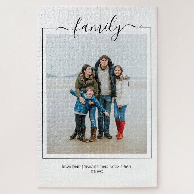 Puzzle La typographie de famille de photos do-it-yourself (Vertical)