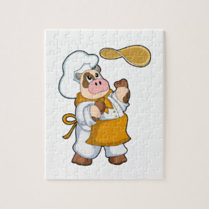 Puzzle La vache fait cuire avec Dough
