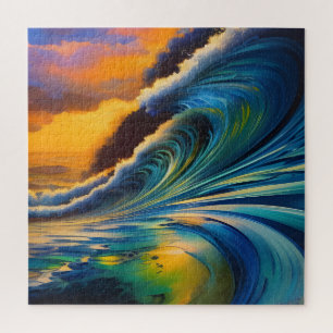 Puzzle La vague au lever du soleil