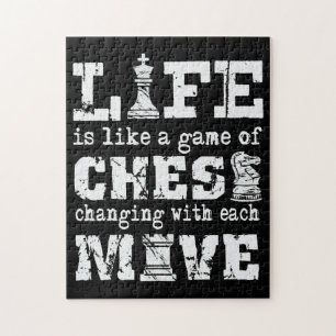 Puzzle la vie est comme un jeu d'échecs - changer avec ch