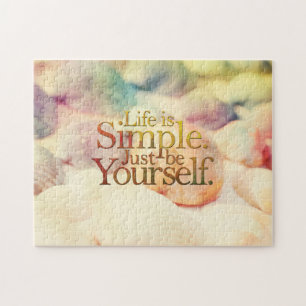 Puzzle La vie est les coquilles simples de couleur de