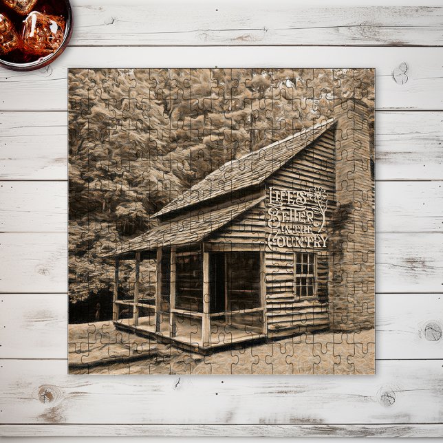 Puzzle La vie est meilleure dans le pays Vieux Cabine de  (Créateur téléchargé)