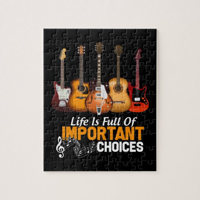 Puzzle La vie est pleine de choix important guitare (Vertical)