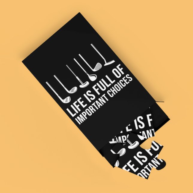 Puzzle La vie est pleine de choix importants Golf Noël (Life is Full Of Important Choices Golf Christmas Jigsaw Puzzle)