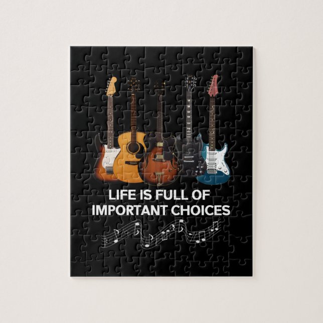 Puzzle La Vie Est Pleine De Choix Importants Guitar Lover (Vertical)