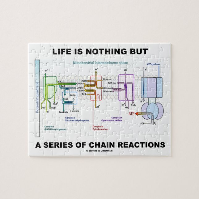 Puzzle La Vie N'Est Rien D'Autre Qu'Une Série De Réaction (Horizontal)