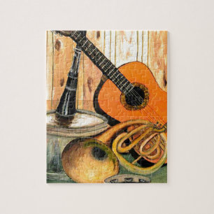 Puzzle La vie toujours avec des instruments de musique