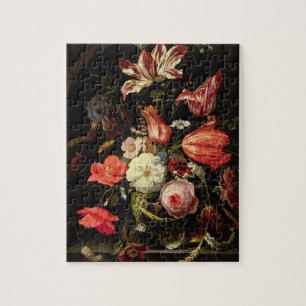 Puzzle La vie toujours des fleurs sur un rebord