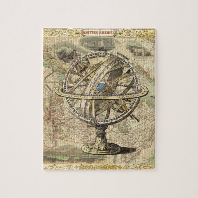 Puzzle La vieille Amérique britannique Explorez la carte  (Vertical)
