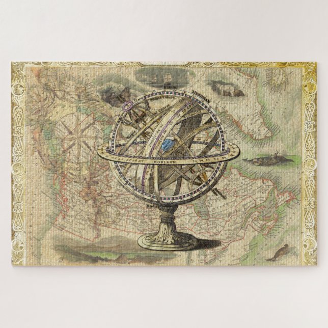 Puzzle La vieille Amérique britannique Explorez la carte  (Horizontal)