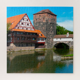 Puzzle La vieille ville de Nuremberg en Allemagne. Jigsaw