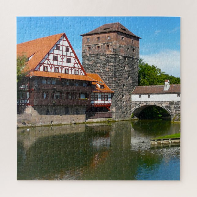 Puzzle La vieille ville de Nuremberg en Allemagne. Jigsaw (Vertical)